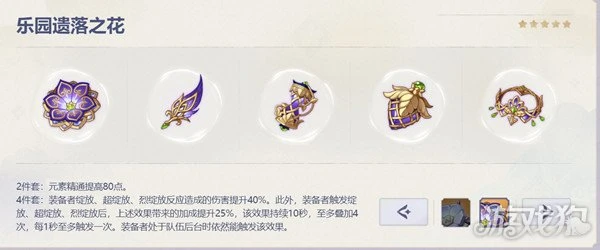 原神樂園遺落之花給誰用好 適合哪個角色