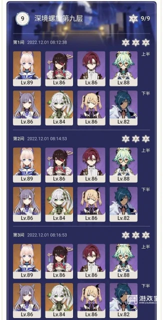 原神深境螺旋12月攻略2022