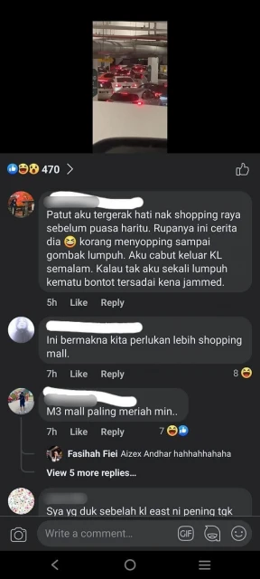 多家商場停車場大塞車　網民：在Pavilion KL停車場塞逾1小時