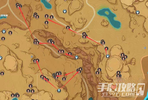 《原神》紅綢路線圖攻略