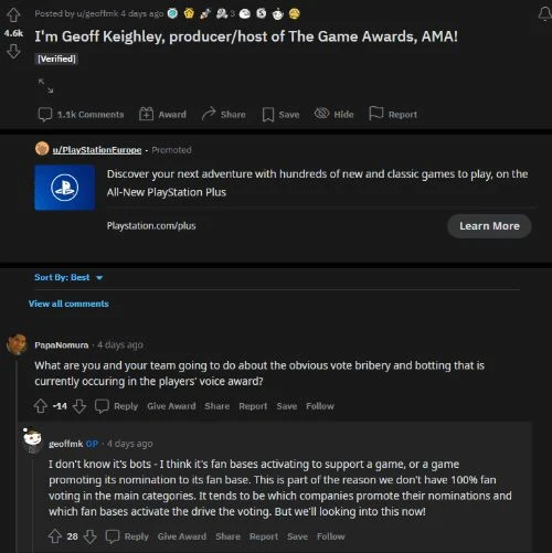 索尼克玩家曾質疑《原神》作弊 在TGA投票中占據優勢