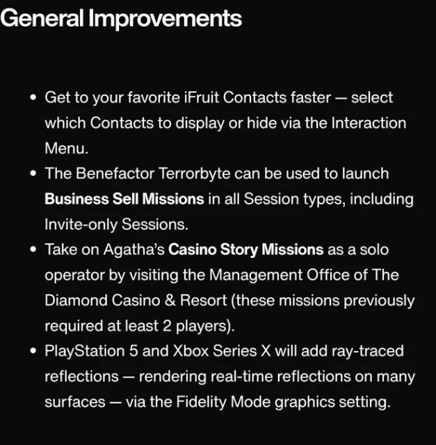 《GTAOL》於12月更新 PS5和XSX支持光追反射