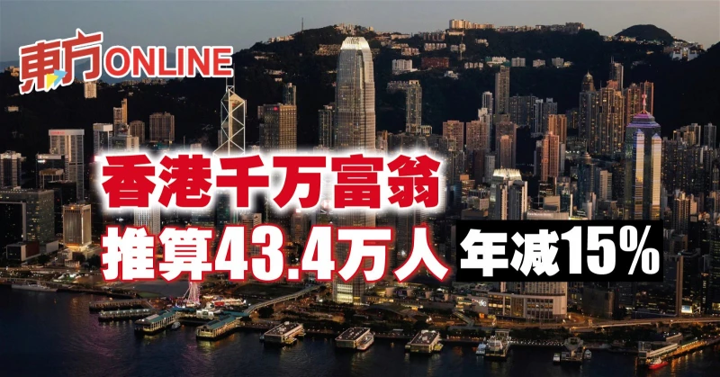 香港千萬富翁推算43.4萬人　年減15%