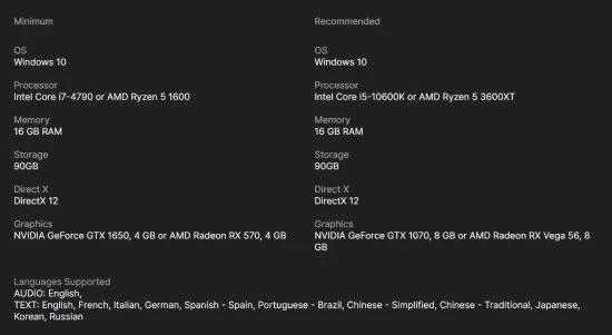 《法外梟雄》PC配置要求公布：最低1650即可遊玩