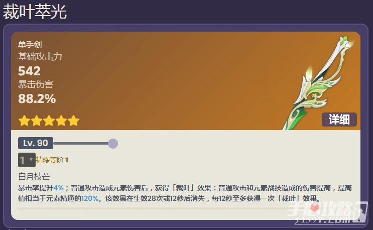 《原神》裁葉萃光適合什麼角色