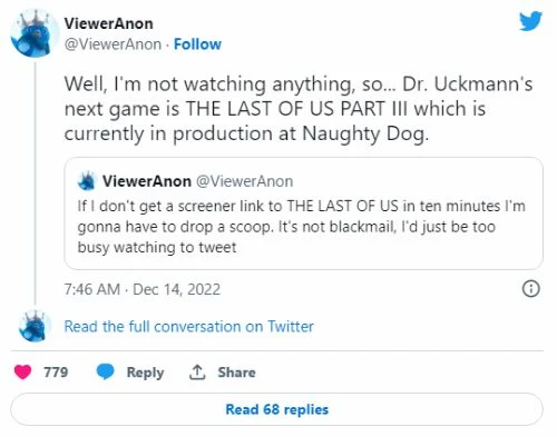 業內人士爆料:《最後生還者3》正在開發且優先級最高