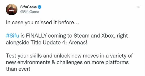 《師父》正式上線Steam頁面 明年與競技場模式一同推出