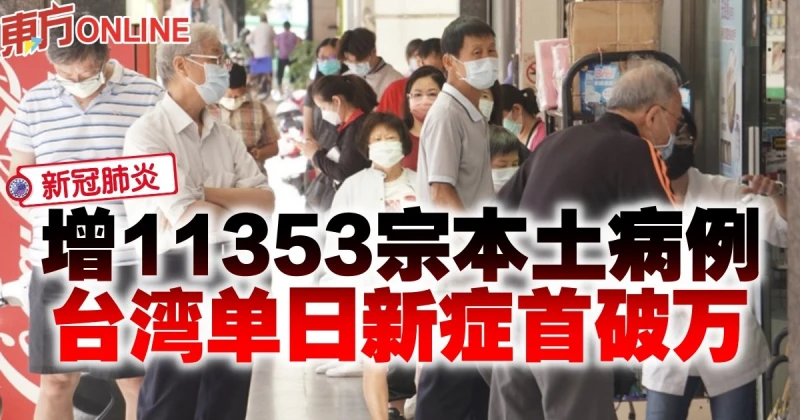 【新冠肺炎】台灣本土病例首破萬宗　再添兩人病歿