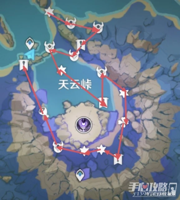 《原神》3.3版天雲草實快速收集路線