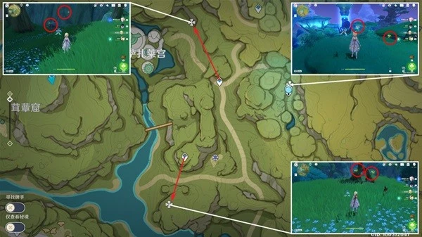 原神須彌草晶蝶收集線路推薦