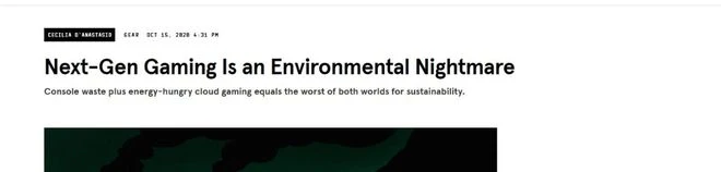 一群環保人士，為何想限制遊戲發展？