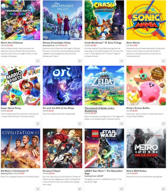 任天堂歐服eShop開啟新年折扣