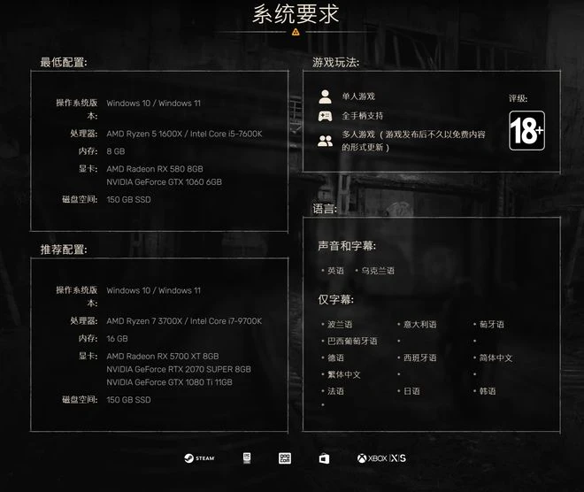 《潛行者2》新截圖公布 多人模式發售後免費更新