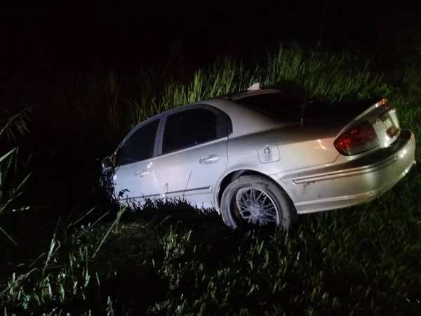 醉貓開車失控沖溝