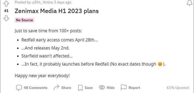 傳：《星空》將早於《紅霞島》發售