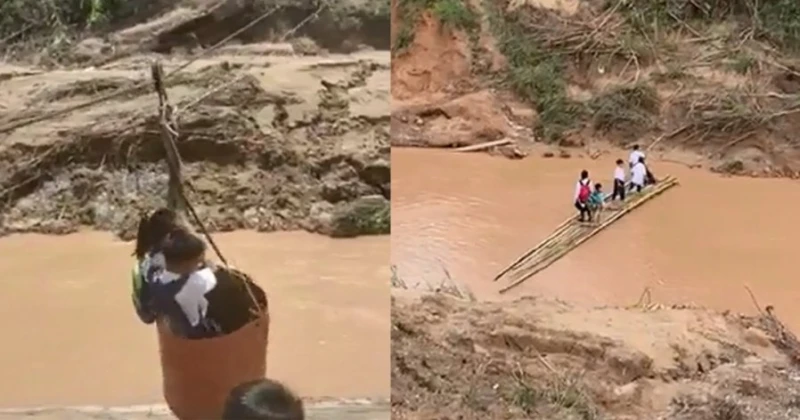 沙巴有小學生冒險渡河惹議 副教長:非教育部問題