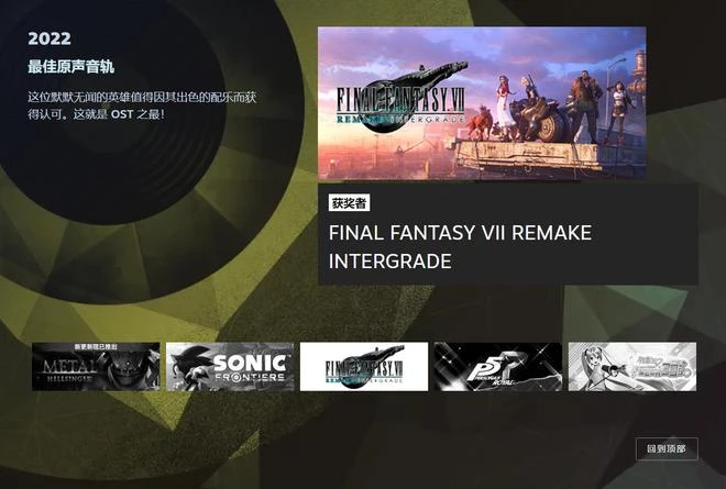 2022年Steam大獎獲獎名單