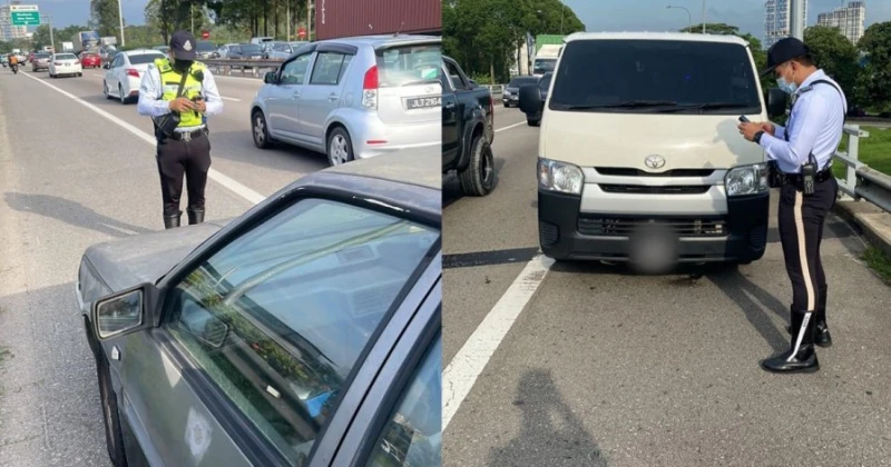 違規插隊濫用緊急車道 16司機遭交警取締開罰