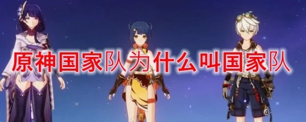 原神國家隊為什麼叫國家隊