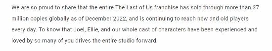 頑皮狗：《最後生還者》系列全球總銷量超3700萬份