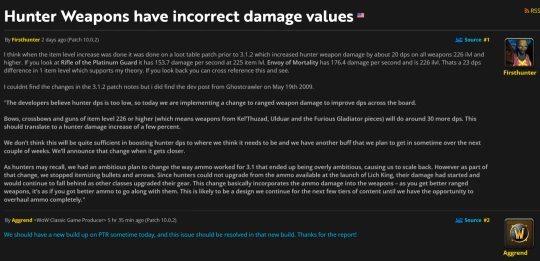 WLK懷舊服：暴雪將在P2提升獵人遠程武器DPS