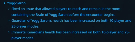 WLK最新改動：提前進入尤格薩隆大腦BUG禁用