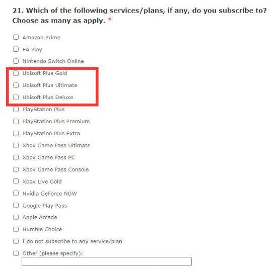 育碧或將升級會員制：像PS+服務那樣包含多個層級