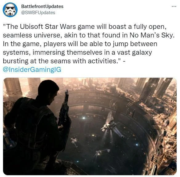 傳育碧《星球大戰》類似無人深空