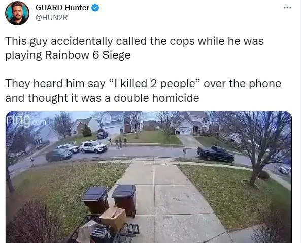 玩家玩《彩虹六號：圍攻》誤撥電話給警察