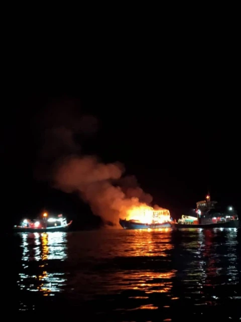 江魚仔拖網漁船海上失火　24船員全數獲救無嚴重受傷