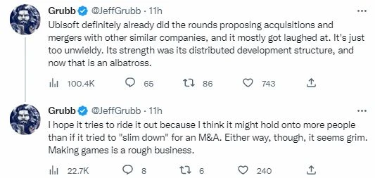 曝育碧正尋求收購但無人願意接盤：公司結構太臃腫