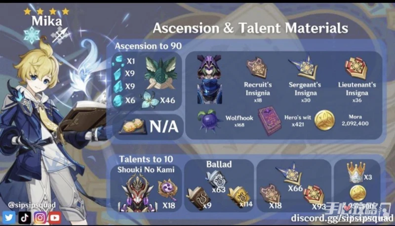 《原神》米卡是冰法嗎