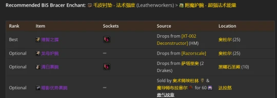 WLK懷舊服：奶德P2階段BIS裝備推薦