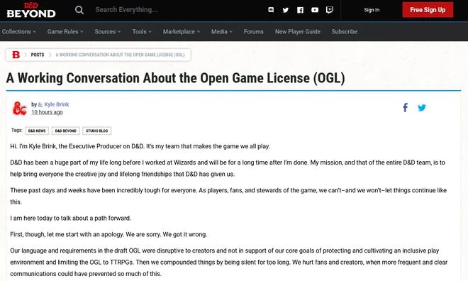 《龍與地下城》授權草案引爭議