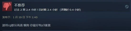 《P3攜帶版》Steam多半好評：你最好是在做重製版！