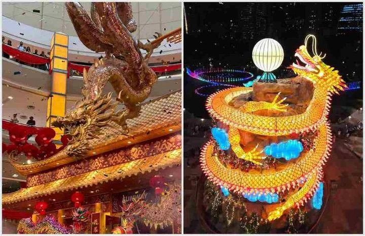 大馬商場龍年裝飾誰最奪目？網民：大馬的要比新加坡美