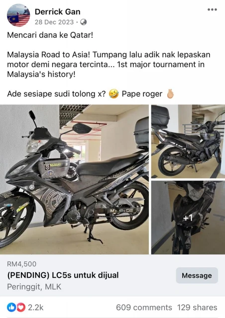 【獨家】賣摩哆到場見證大馬足球隊創歷史　華青激動表情被拍遭網民熱烈關注