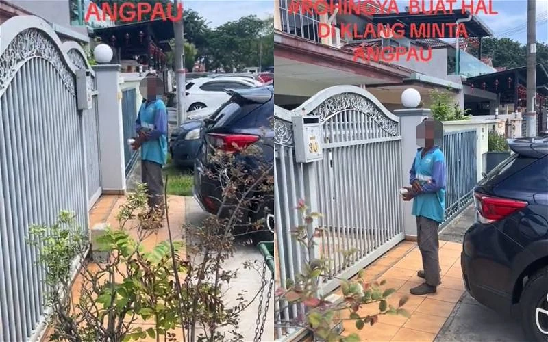 清潔工友巴生社區沿戶討取紅包　男子追出家門斥責「給我離開！」