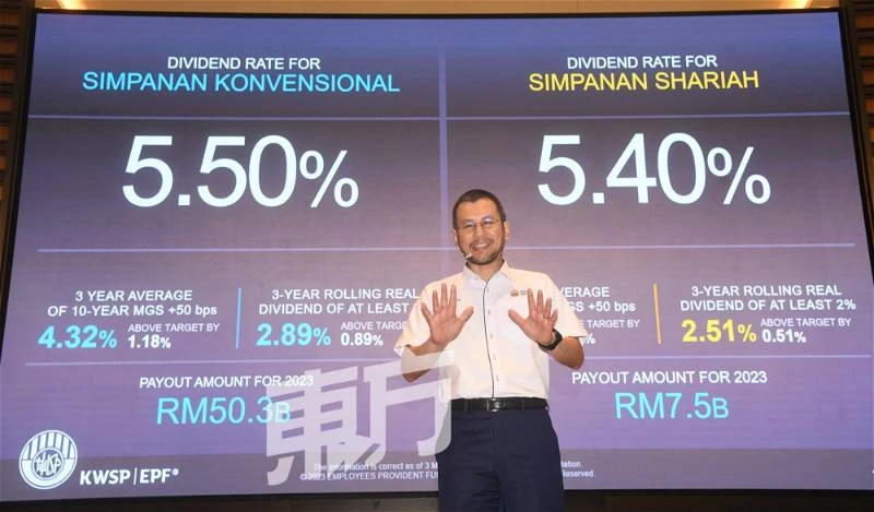 公積金局宣布2023派息率　傳統戶頭5.50% 伊斯蘭戶頭5.40%