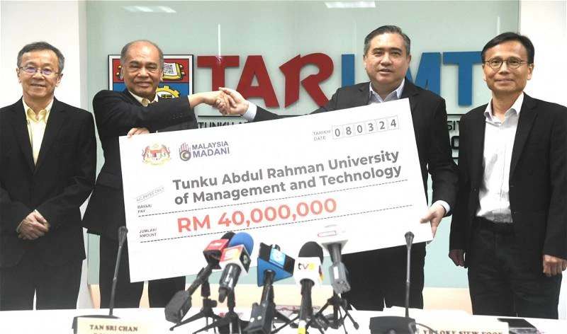 陸兆福移交4000萬撥款予拉曼理工大學　陳廣才：感謝首相和昌明政府支持