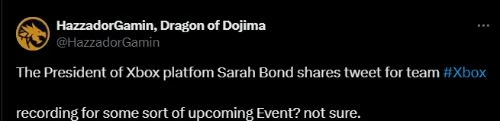 有新發布會了？Xbox總裁疑似為某種活動錄製視頻