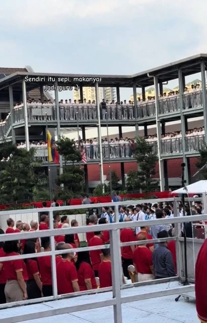 馬來教師分享隆中華晨會 網民讚嘆「好像韓劇校園」