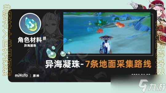 原神 楓丹-原海異種 異海凝珠 地面7條採集路線