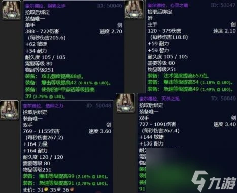 魔獸世界icc奎爾德拉劍屬性介紹