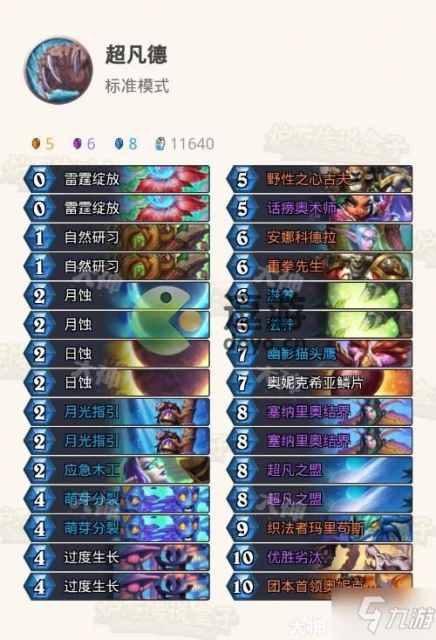 爐石傳說超凡德卡組搭配2022