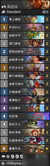 爐石傳說21.6版本各職業主流卡組大全