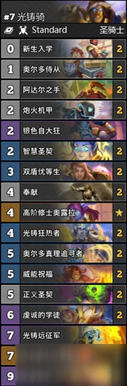 《爐石傳說》光鑄騎卡組怎麼搭配 光鑄騎卡組搭配教學