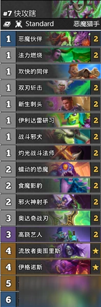 《爐石傳說》T2快攻瞎卡組怎麼搭配 T2快攻瞎卡組搭配教學