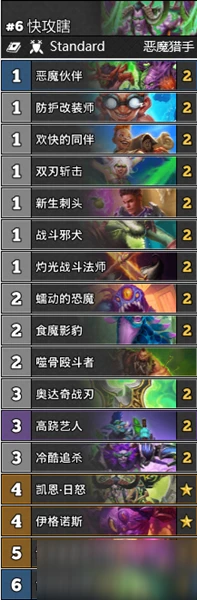 《爐石傳說》T1快攻瞎穩定卡組搭配攻略 快攻瞎卡組怎麼搭配