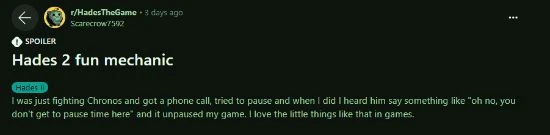 《哈迪斯2》BOSS不讓暫停惹惱玩家：我手柄沒電了!